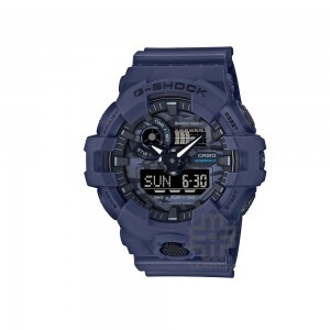 Casio G-Shock Unveils Utility Dial Camouflage Series GA-700CA-2A Blue Resin Band Men Sports Watch