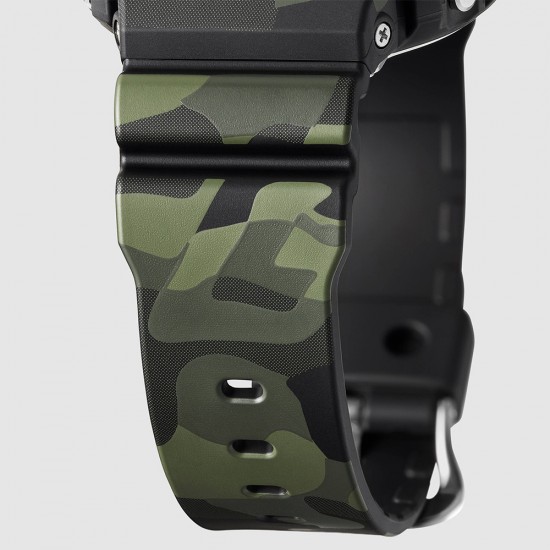 Casio G-Shock Bold Camo Series, Camo and Gold GA-700CMG-3A Camouflage Resin Band Men Sport Watch