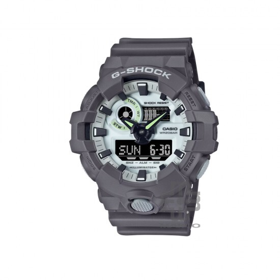 Casio G-Shock Hidden Glow Series GA-700HD-8A Gray Resin Band Men Sports Watch Casio G-Shock Hidden Glow Series GA-700HD-8A Gray Resin Band Men Sports Watch