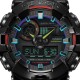 Casio G-Shock Virtual Rainbow Series GA-700RGB-1A Black Resin Band Men Sport Watch