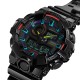 Casio G-Shock Virtual Rainbow Series GA-700RGB-1A Black Resin Band Men Sport Watch