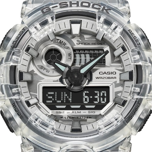 Casio G-Shock Neo Utility Series GA-700SKC-1A Translucent Camo Resin Band Men Sports Watch