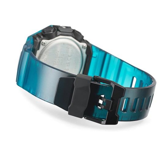 Casio G-Shock GA-B001G-2A Turquoise Blue Translucent Resin Band Men Sports Watch