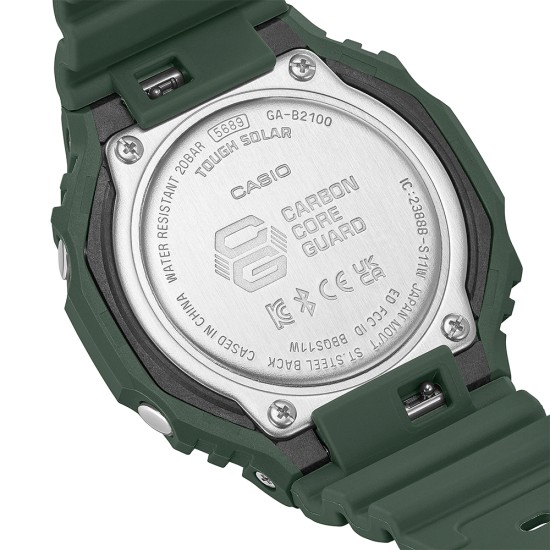 Casio G-Shock GA-B2100-3A Army Green Resin Band Men Sports Watch Casio G-Shock GA-B2100-3A Army Green Resin Band Men Sports Watch