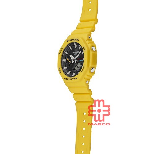Casio G-Shock GA-B2100C-9A Yellow Resin Band Men Sports Watch