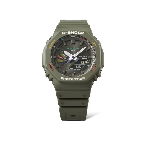 Casio G-Shock Multicolor Accents Series GA-B2100FC-3A Green Resin Band Men Sports Watch