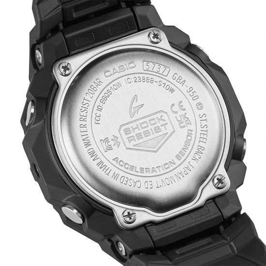 Casio G-Shock G-Squad GBA-950-1A4 Black Bio-based Resin Band Sport Watch
