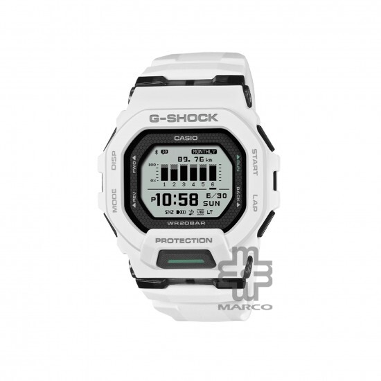 Casio G-Shock G-Squad GBD-200-7 White Resin Band Men Sports Watch