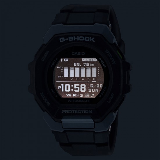 Casio G-Shock G-Squad GBD-300-1 Black Bio-Based Resin Band Men Sports Watch Casio G-Shock G-Squad GBD-300-1 Black Bio-Based Resin Band Men Sports Watch