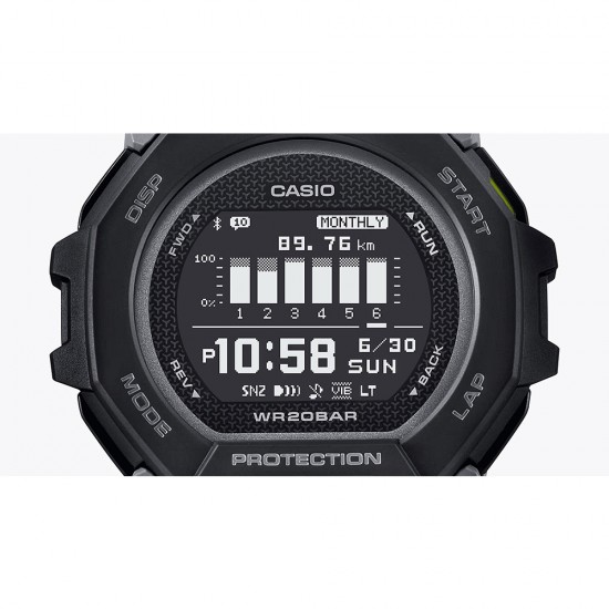 Casio G-Shock G-Squad GBD-300-1 Black Bio-Based Resin Band Men Sports Watch Casio G-Shock G-Squad GBD-300-1 Black Bio-Based Resin Band Men Sports Watch