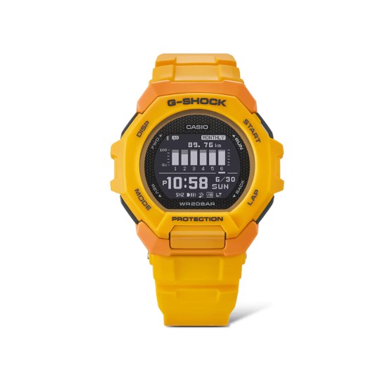 Casio G-Shock G-Squad GBD-300-9 Yellow Bio-Based Resin Band Men Sports Watch