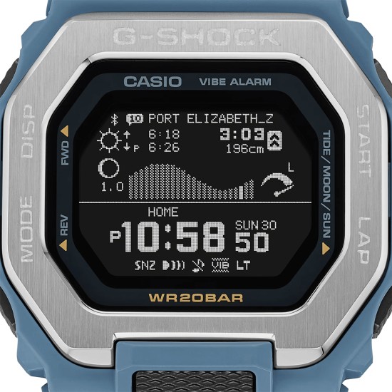 Casio G-Shock G-LIDE GBX-100-2A Blue Bio-Based Resin Band Men Sport Watch Casio G-Shock G-LIDE GBX-100-2A Blue Bio-Based Resin Band Men Sport Watch