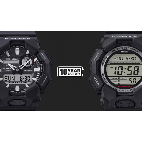Casio G-Shock GD-010-1A1 Black Resin Band Men Sport Watch