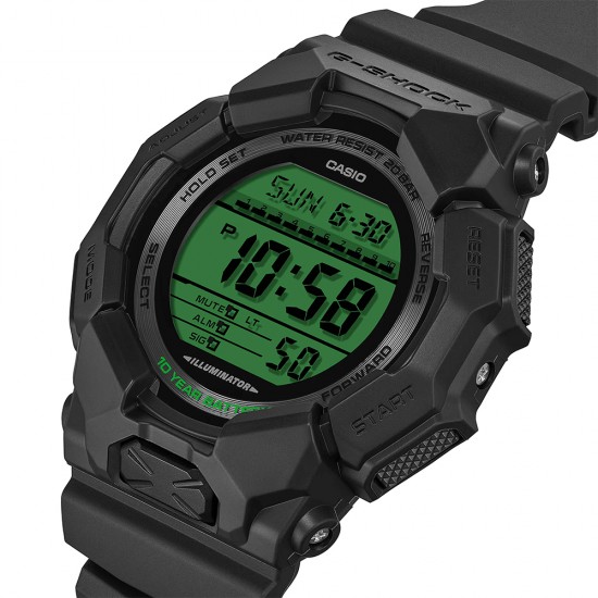 Casio G-Shock GD-010BEG-1 Black Bio-based Resin Band Men Sport Watch