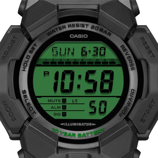 Casio G-Shock GD-010BEG-1 Black Bio-based Resin Band Men Sport Watch