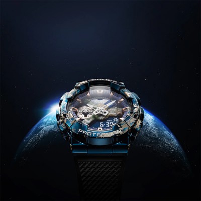 [Limited Edition] Casio G-Shock x Planet Earth GM-110EARTH-1A Black Resin Band Men Sport Watch