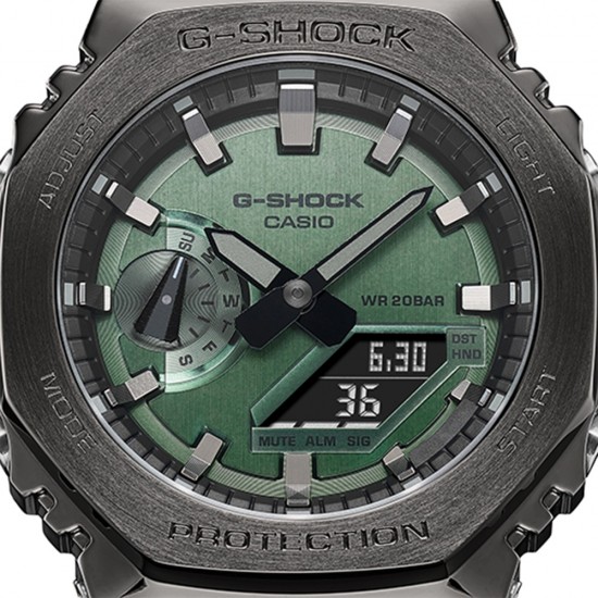 Casio G-Shock GM-2100B-3A Greyish Green Resin Band Men Sports Watch Casio G-Shock GM-2100B-3A Greyish Green Resin Band Men Sports Watch