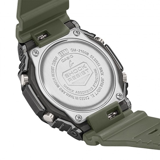 Casio G-Shock GM-2100B-3A Greyish Green Resin Band Men Sports Watch Casio G-Shock GM-2100B-3A Greyish Green Resin Band Men Sports Watch