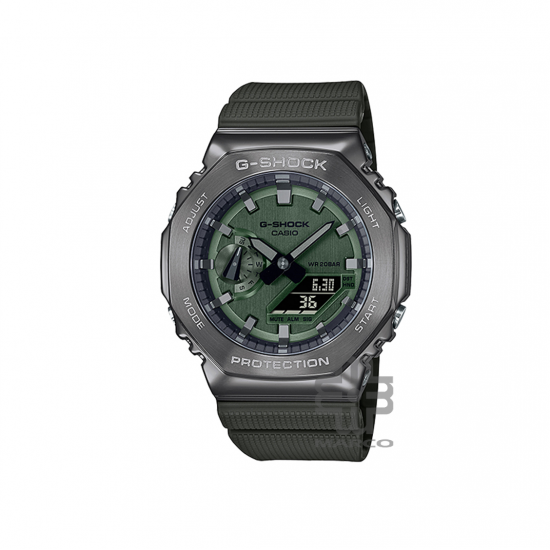 Casio G-Shock GM-2100B-3A Greyish Green Resin Band Men Sports Watch Casio G-Shock GM-2100B-3A Greyish Green Resin Band Men Sports Watch