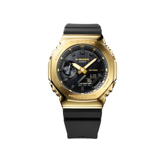 Casio G-Shock Black x Gold Series GM-2100G-1A9 Black Resin Band Men Sports Watch