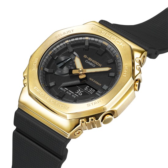Casio G-Shock Black x Gold Series GM-2100G-1A9 Black Resin Band Men Sports Watch