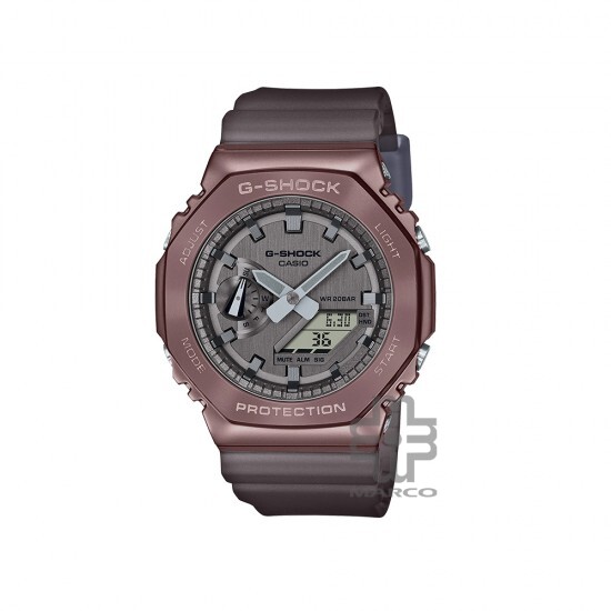 Casio G-Shock Midnight Fog Series GM-2100MF-5A Brown Resin Band Men Sports Watch