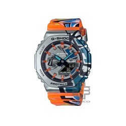 Casio G-Shock Street Spirit Series GM-2100SS-1A Graffiti Multicolored Orange Resin Band Men Sports Watch
