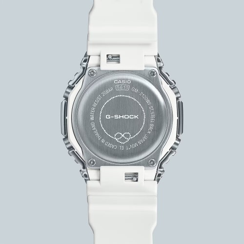 Casio G-Shock Seasonal Collection 2023 Metal Covered GM-2100WS-7A White Resin Band Men Sports Watch