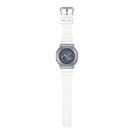 Casio G-Shock Seasonal Collection 2023 Metal Covered GM-2100WS-7A White Resin Band Men Sports Watch Casio G-Shock Seasonal Collection 2023 Metal Covered GM-2100WS-7A White Resin Band Men Sports Watch