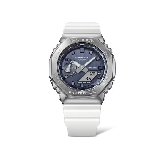 Casio G-Shock Seasonal Collection 2023 Metal Covered GM-2100WS-7A White Resin Band Men Sports Watch Casio G-Shock Seasonal Collection 2023 Metal Covered GM-2100WS-7A White Resin Band Men Sports Watch