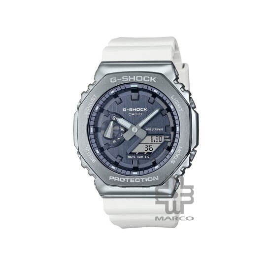 Casio G-Shock Seasonal Collection 2023 Metal Covered GM-2100WS-7A White Resin Band Men Sports Watch Casio G-Shock Seasonal Collection 2023 Metal Covered GM-2100WS-7A White Resin Band Men Sports Watch