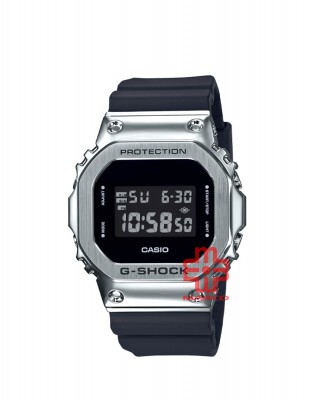 Casio G-Shock GM-5600-1 Stainless Steel Bezel  Black Resin Band Men Watch