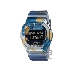 Casio G-Shock Street Spirit Series GM-5600SS-1 Graffiti Multicolored Blue Resin Band Men Sports Watch