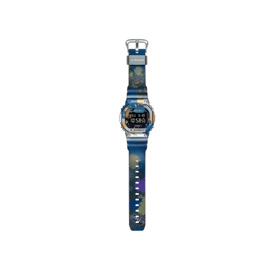 Casio G-Shock Street Spirit Series GM-5600SS-1 Graffiti Multicolored Blue Resin Band Men Sports Watch