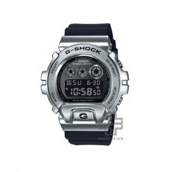Casio G-Shock GM-6900-1 Silver Black Metal Bezel Men Watch