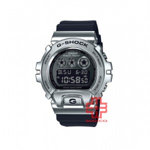 Casio G-Shock GM-6900-1 Silver Black Metal Bezel Men Watch