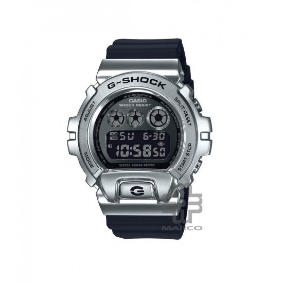 Casio G-Shock GM-6900-1 Silver Black Metal Bezel Men Watch