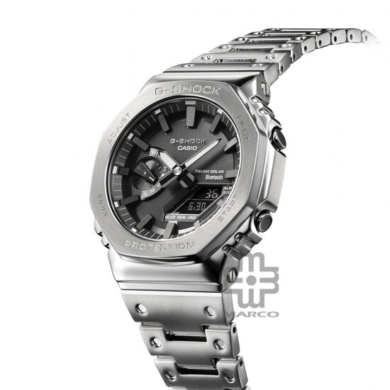 Casio G-Shock Full Metal Series GM-B2100D-1A Silver Stainless Steel Band Men Watch