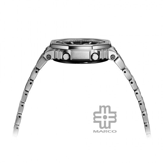 Casio G-Shock Full Metal Series GM-B2100D-1A Silver Stainless Steel Band Men Watch