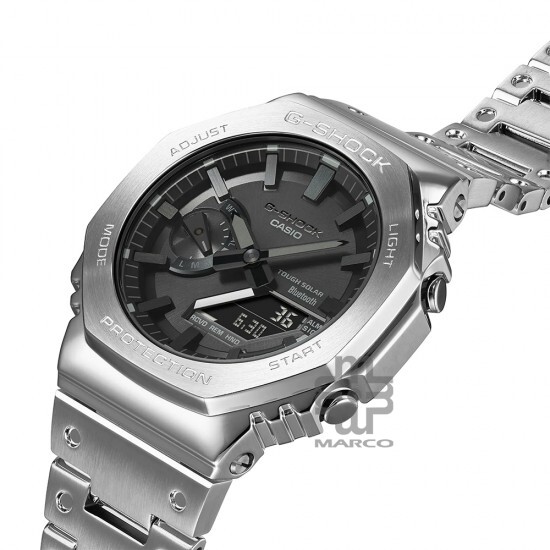 Casio G-Shock Full Metal Series GM-B2100D-1A Silver Stainless Steel Band Men Watch