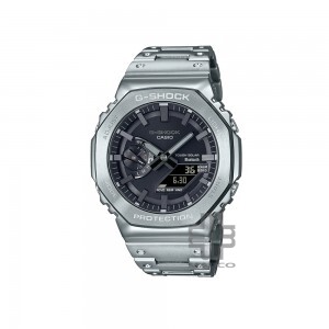 Casio G-Shock Full Metal Series GM-B2100D-1A Silver Stainless Steel Band Men Watch