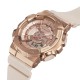 Casio G-Shock Women Pink Gold Metal Covered GM-S110PG-4A Pink Resin Band Sports Watch