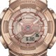 Casio G-Shock Women Pink Gold Metal Covered GM-S110PG-4A Pink Resin Band Sports Watch