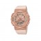 Casio G-Shock Women Pink Gold Metal Covered GM-S110PG-4A Pink Resin Band Sports Watch