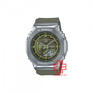 Casio G-Shock Women GM-S2100-3A Olive Green Resin Band Sports Watch