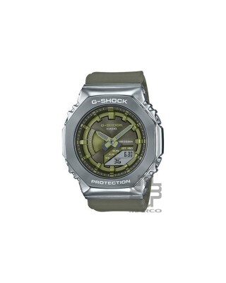 Casio G-Shock Women GM-S2100-3A Olive Green Resin Band Sports Watch