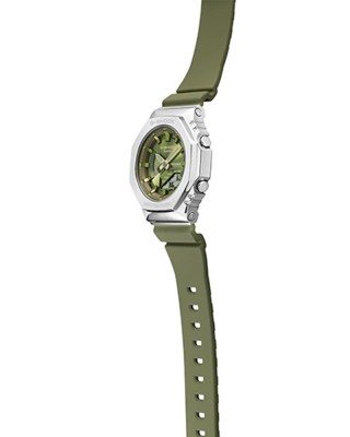 Casio G-Shock Women GM-S2100-3A Olive Green Resin Band Sports Watch