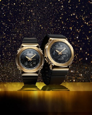 Casio G-Shock Women Black x Gold Series GM-S2100GB-1A Black Resin Band Sports Watch