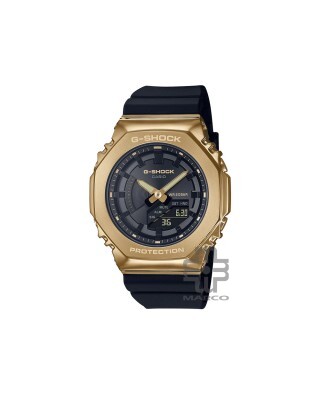 Casio G-Shock Women Black x Gold Series GM-S2100GB-1A Black Resin Band Sports Watch