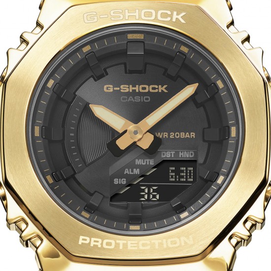 Casio G-Shock Women Black x Gold Series GM-S2100GB-1A Black Resin Band Sports Watch